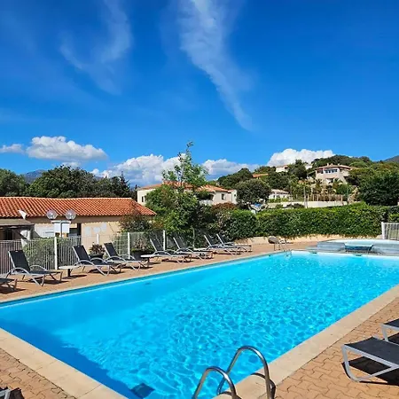 Entre Mer, Piscine Et Maquis, T2 Avec Panorama شقة